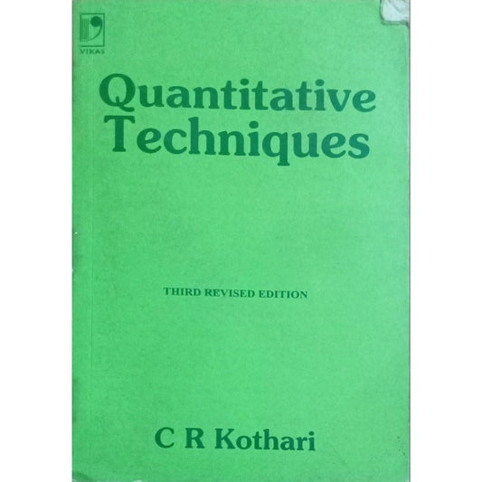 Quantitative Techniques By C.R. Kothari