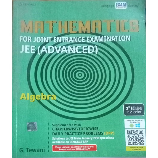 Mathematics For Joint Entrance Examination JEE ( Advanced) Algebra By G.Tewani (D)