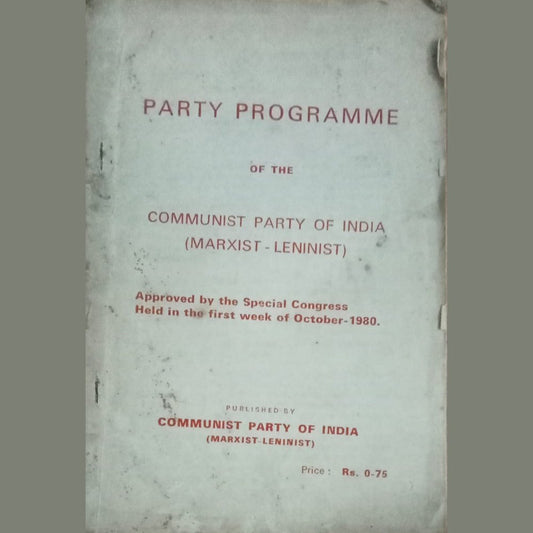 Party Programme Of The Communist Party Of India