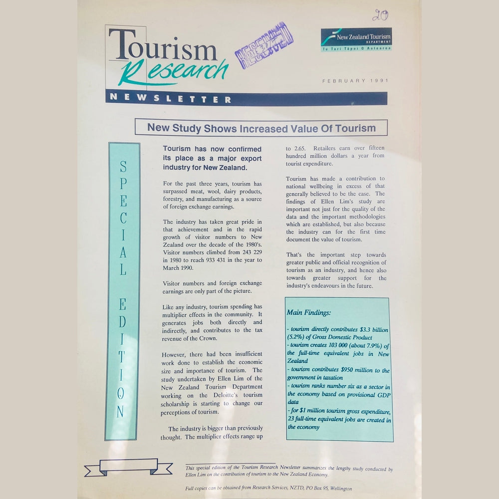 Tourism Research Newsletter Feb 1991