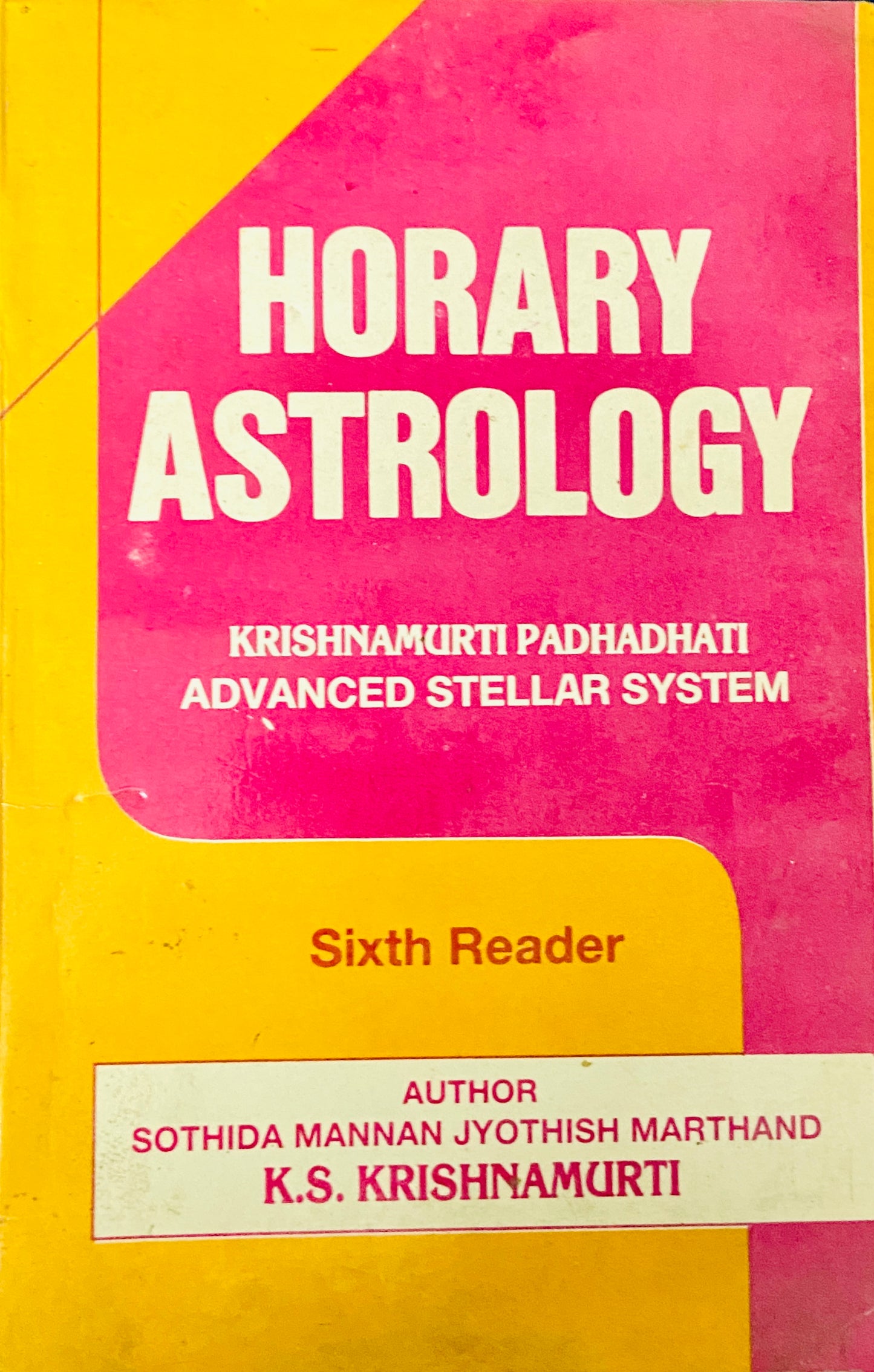 Horary Astrology by K S Krishnamurti