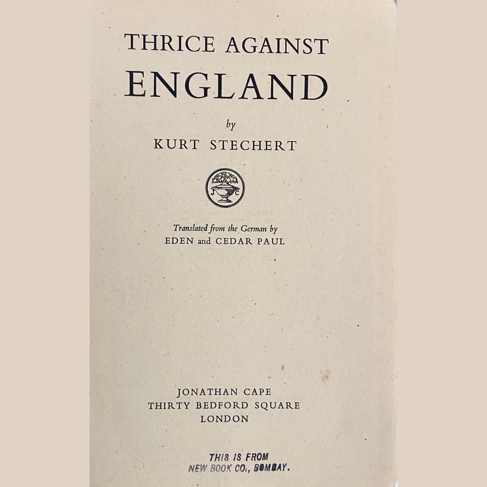 Thrice Against England by Kurt Stechert