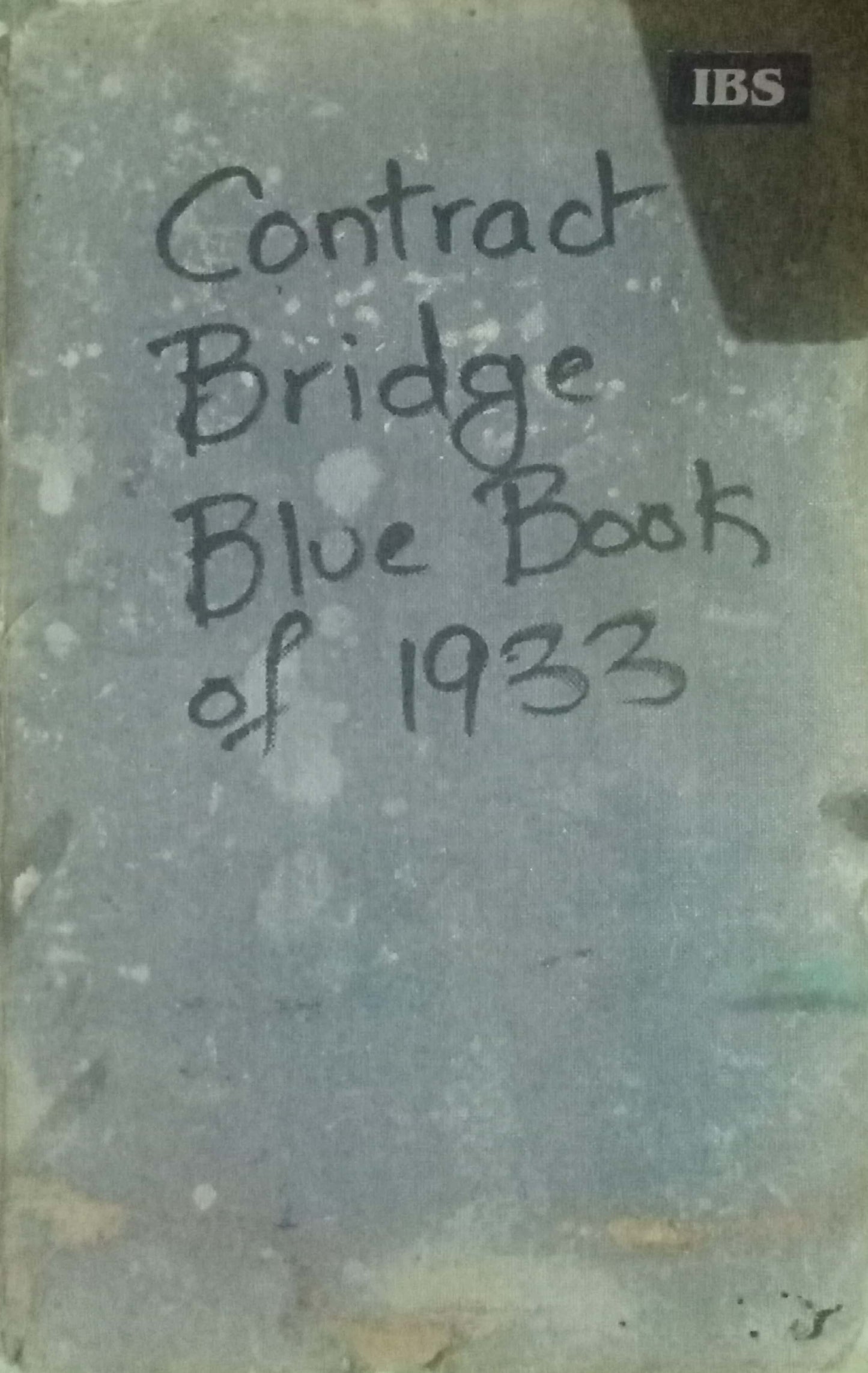 Contract Bridge Blue Book Of 1933