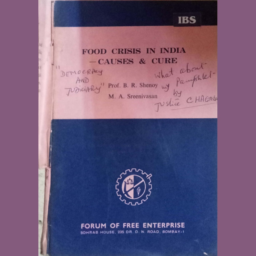 Food Crisis In India - Causes & Cure by Pro. B.R. Shenoy