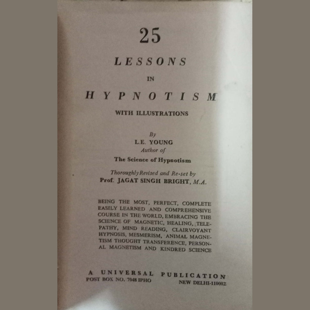 25 Lessons In Hypnotism
