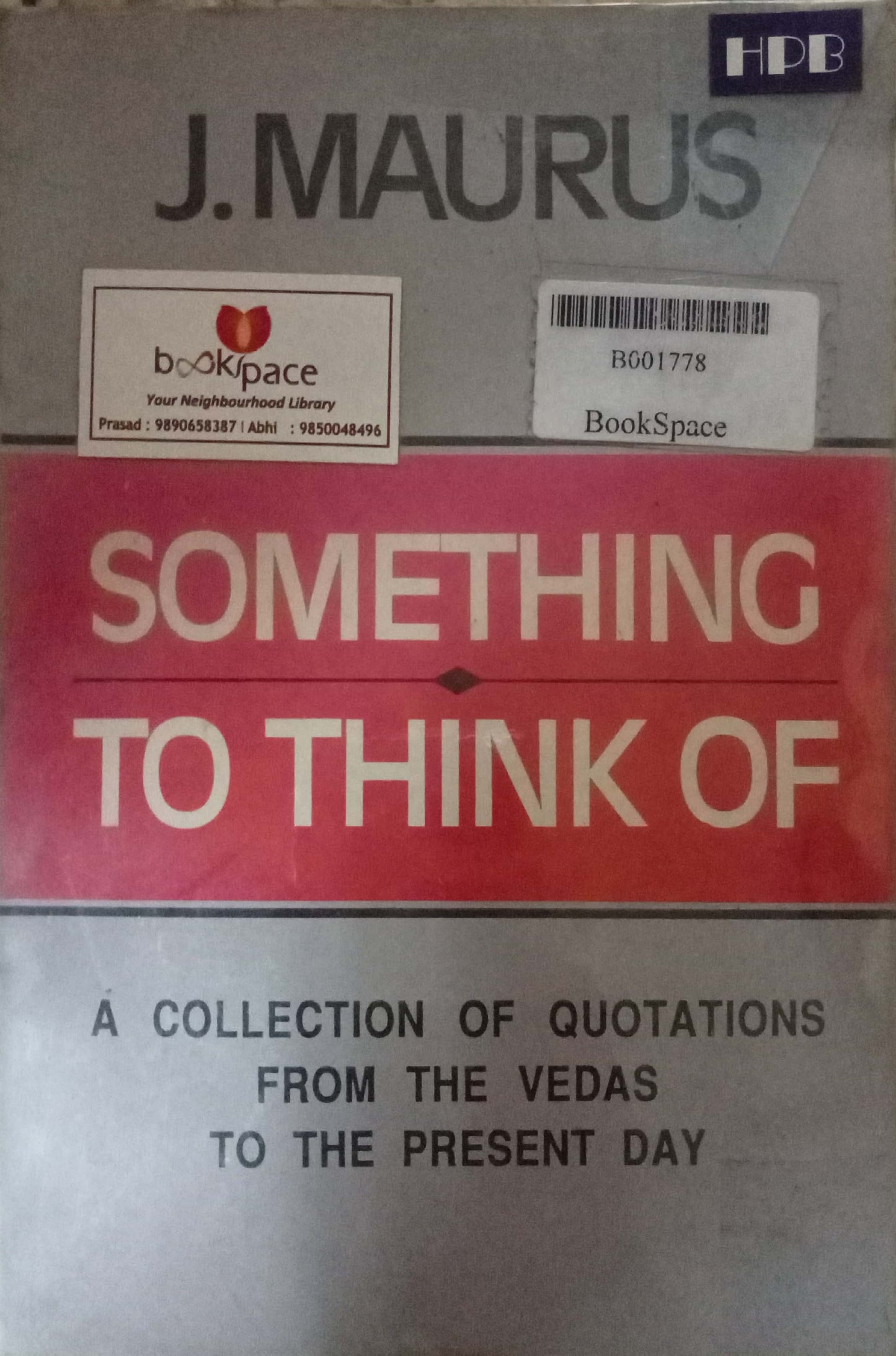 Something To Think Of by J. Maurus