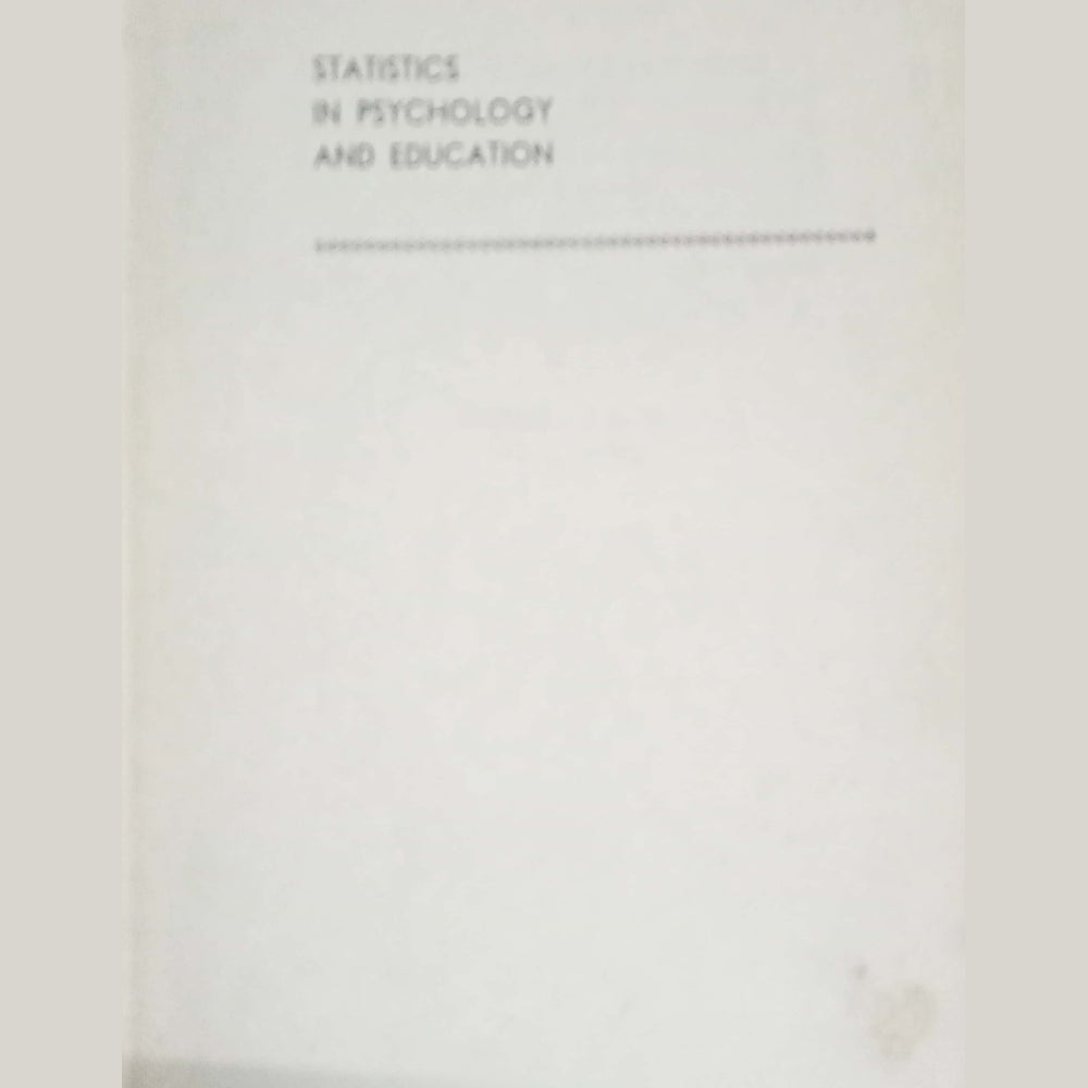 Statistics On Psychology And Educastion