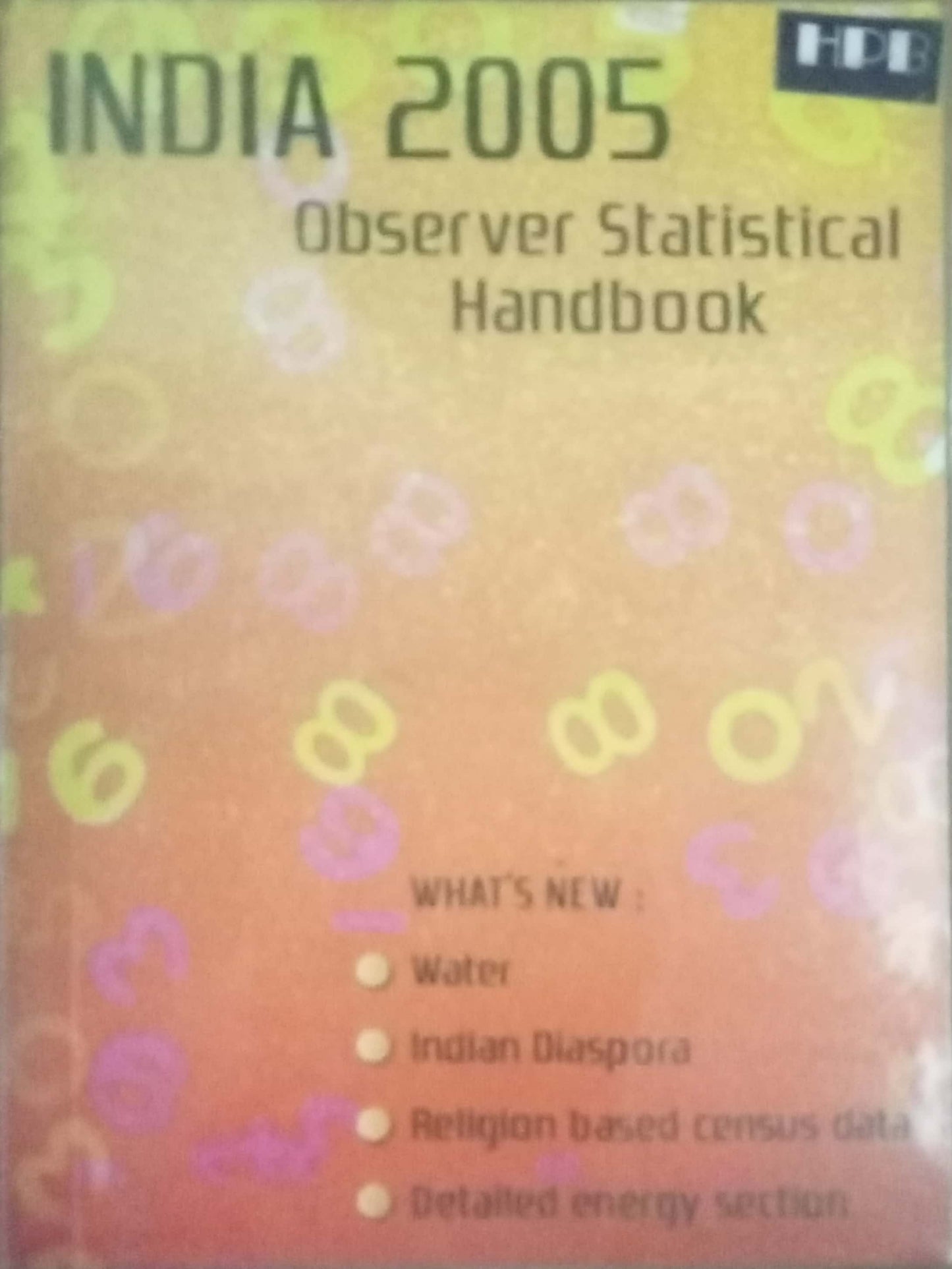 India 2005 Observer Statistical Handbook