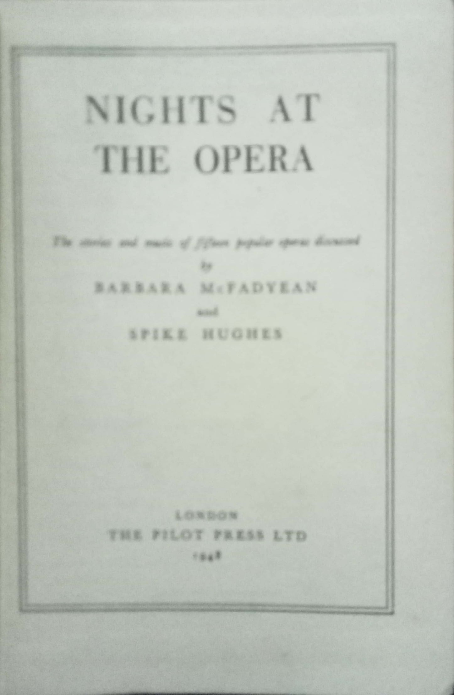 Nights At The Opera by Barbara McFadyean (HD)