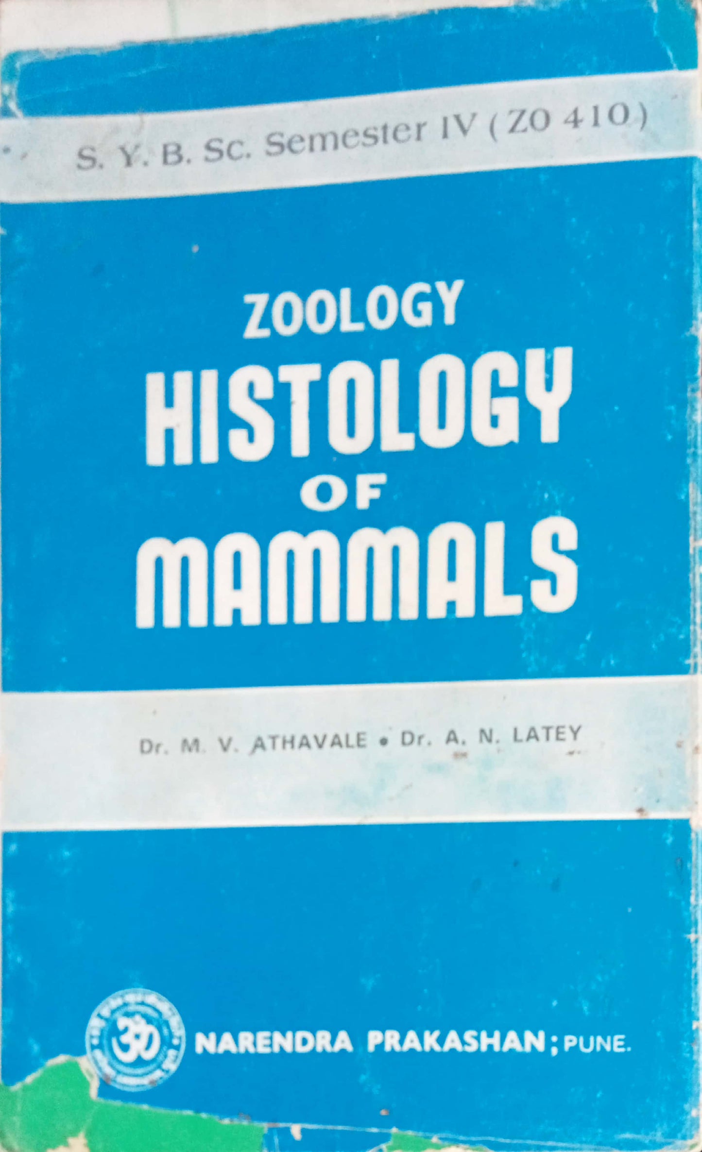 Zoology Histology Of Mammals by Dr M.V. Athavale