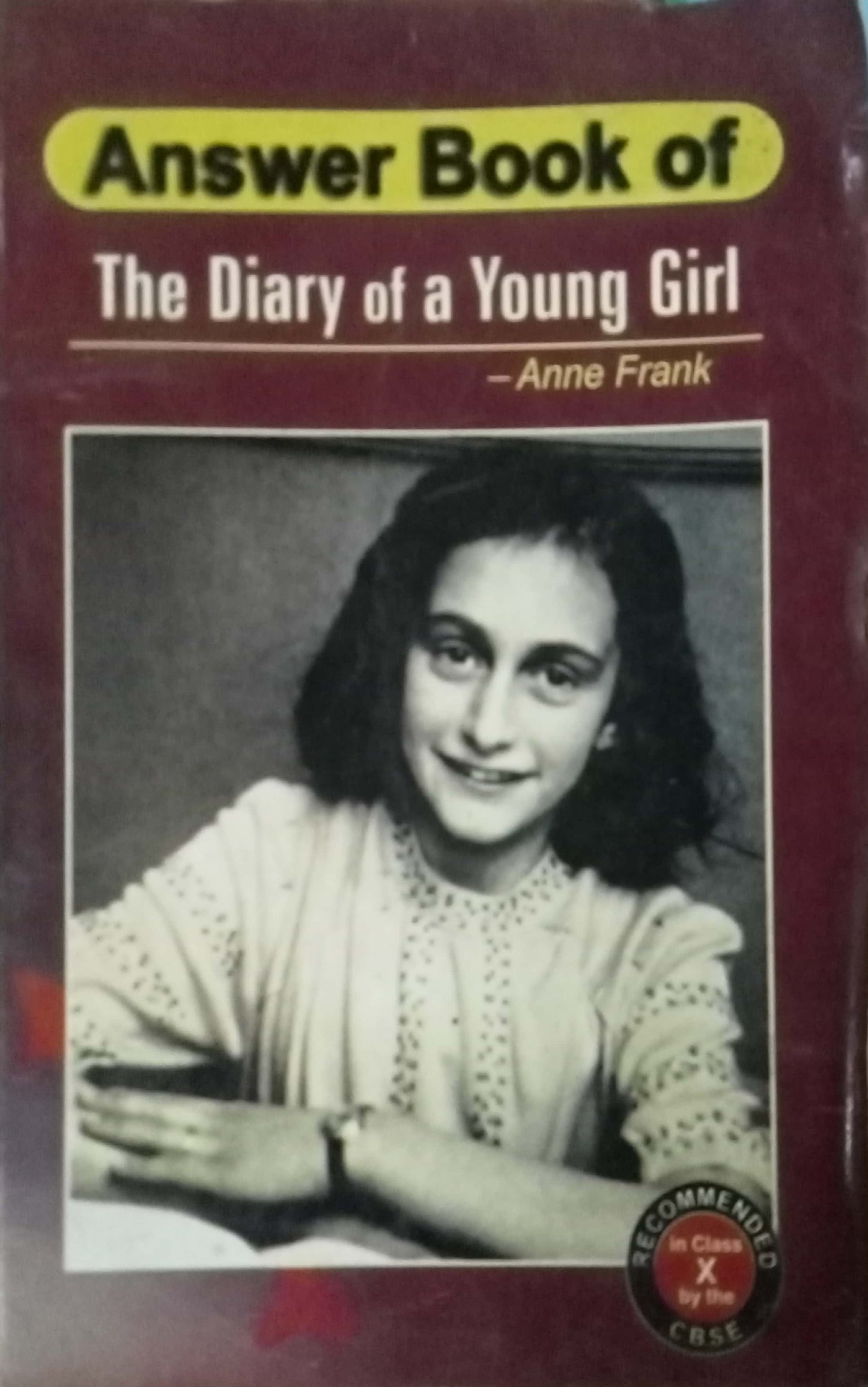 Answer Book Of The Diary Of A Young Girl by Anne Frank