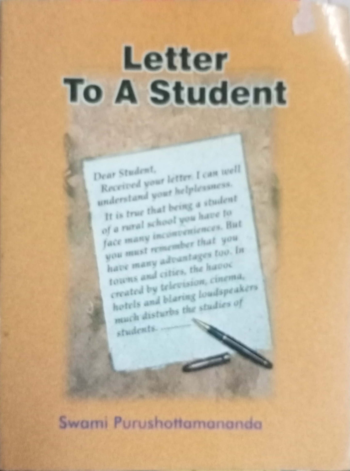 Letter TO A Student by Swami Purushottamananda