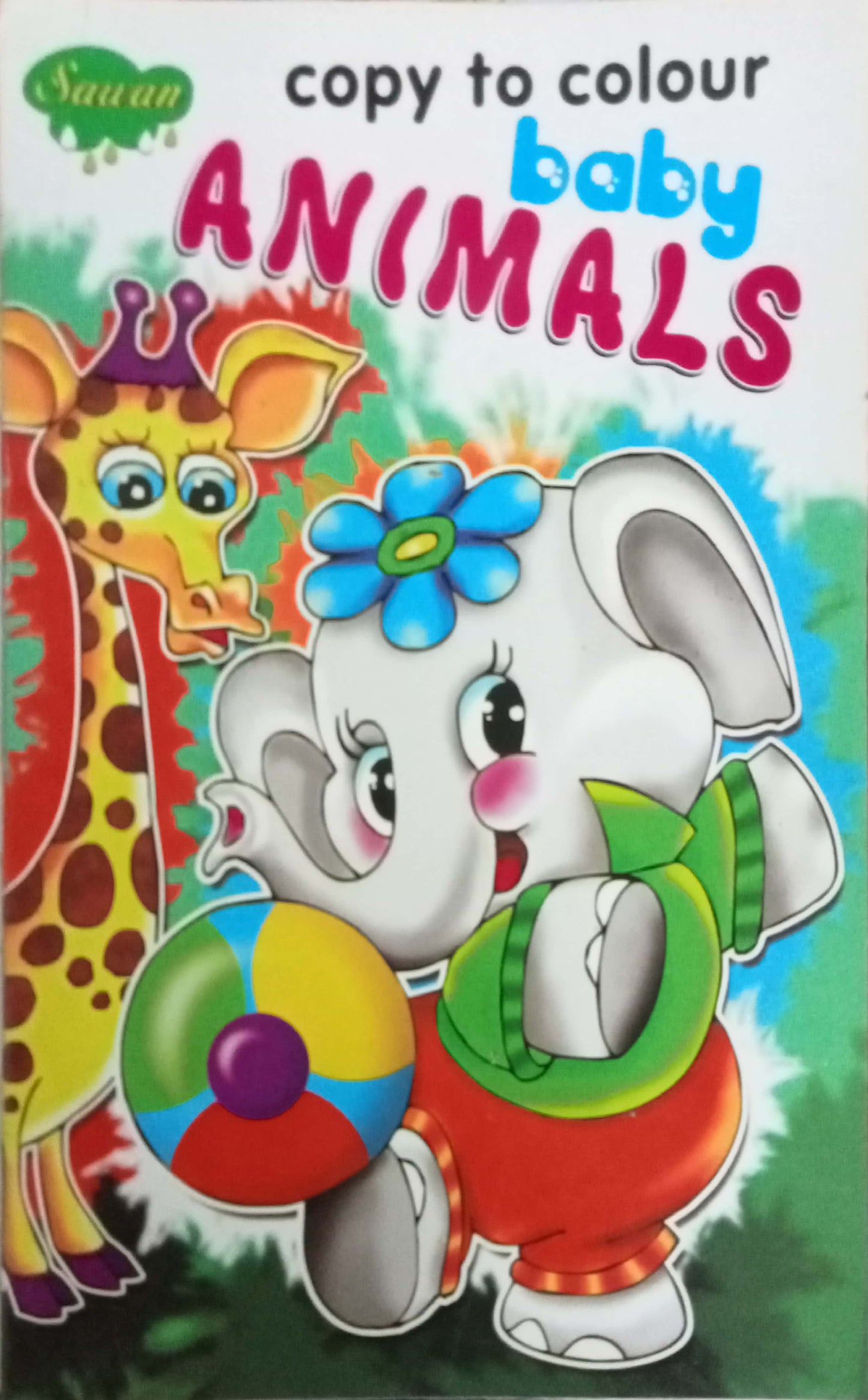 Copy To Colour Baby Animals