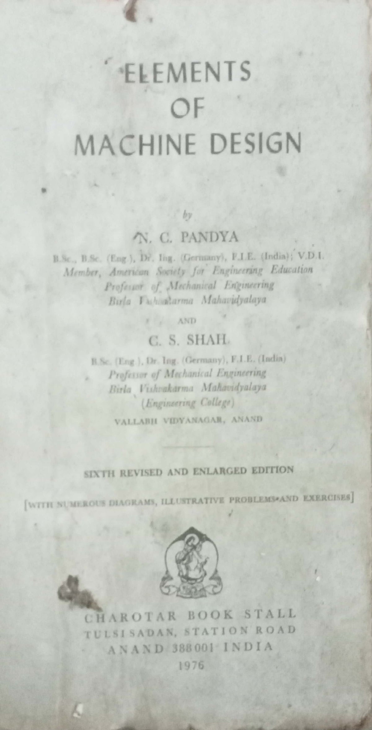 Elements Of Machine Design by N.C. Pandya