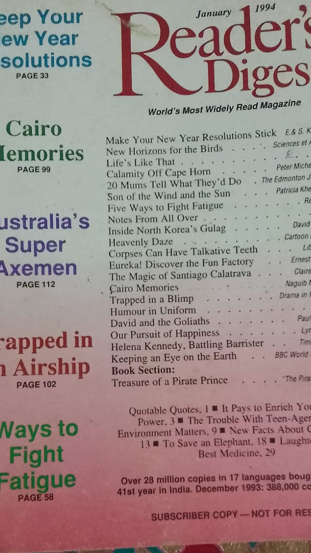 Reader's Digest - JANUARY 1994