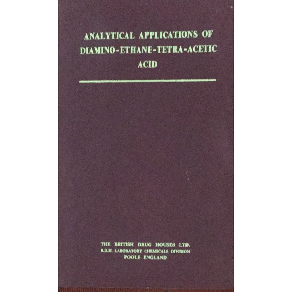 Analytical Applications Of Diamino - Ethane- Tetra - Acetic Half Price Books India Print Books inspire-bookspace.myshopify.com Half Price Books India