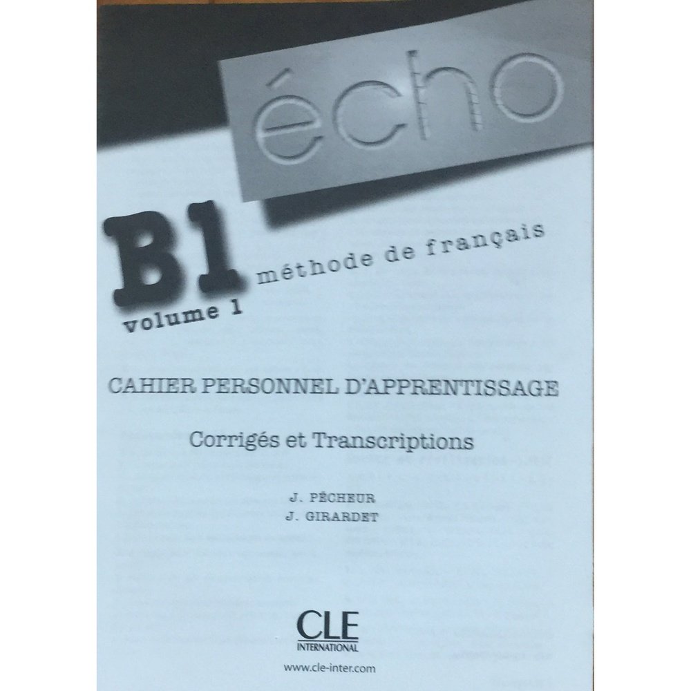 Echo B1 methode de Francais - Volume 1 Inspire Bookspace Books inspire-bookspace.myshopify.com Half Price Books India
