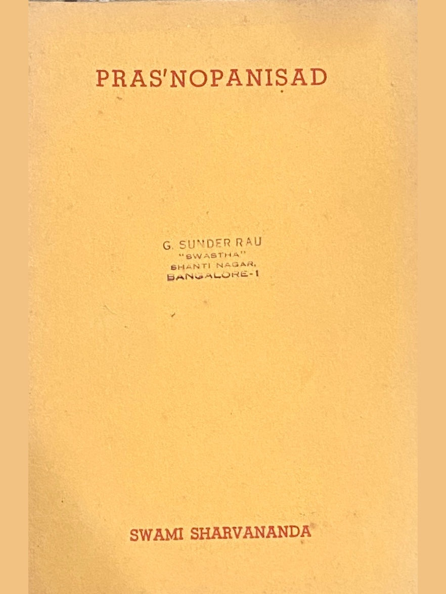 Prasnopanisas by Swami Sharvananda Half Price Books India Books inspire-bookspace.myshopify.com Half Price Books India