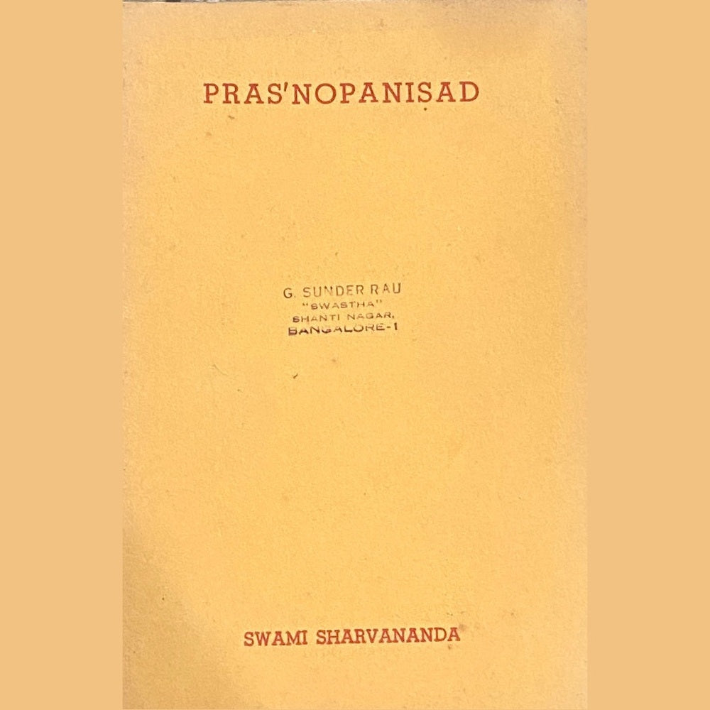Prasnopanisas by Swami Sharvananda Half Price Books India Books inspire-bookspace.myshopify.com Half Price Books India