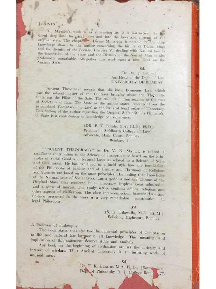 Ancient Theocracy - Science of Man, Society and Universe by Dr V K Matthew Half Price Books India Books inspire-bookspace.myshopify.com Half Price Books India