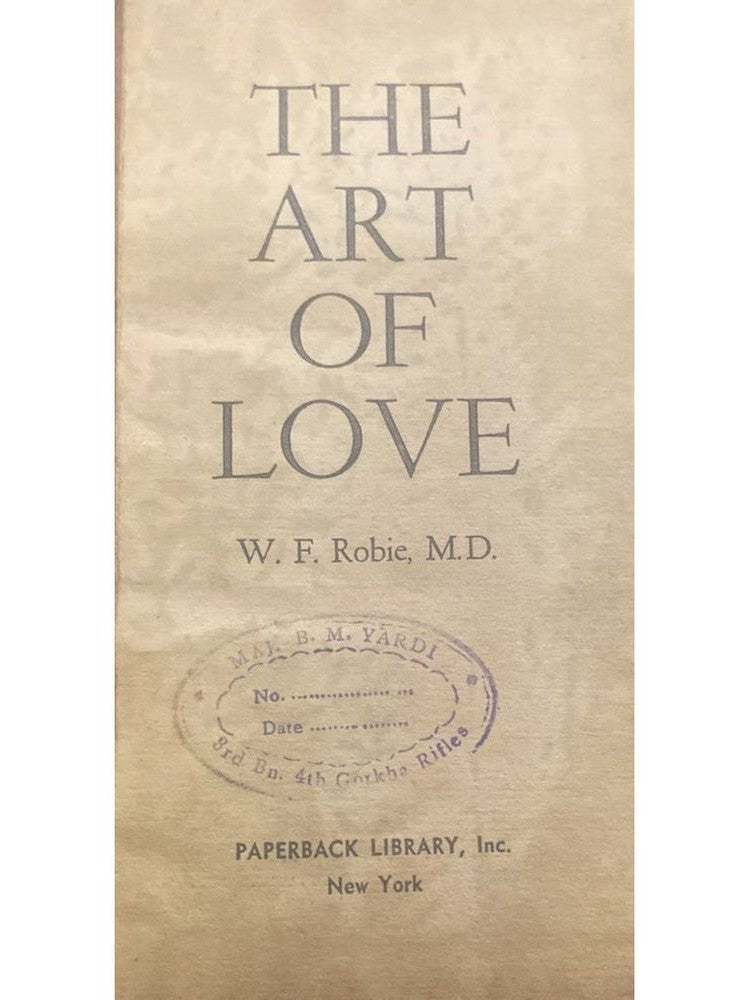 The Art of Love BY W.F Robie (hard bound book) Inspire Bookspace Books inspire-bookspace.myshopify.com Half Price Books India