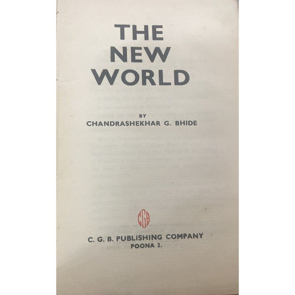 The New World By Chandreshekhar G Bhide Inspire Bookspace Books inspire-bookspace.myshopify.com Half Price Books India