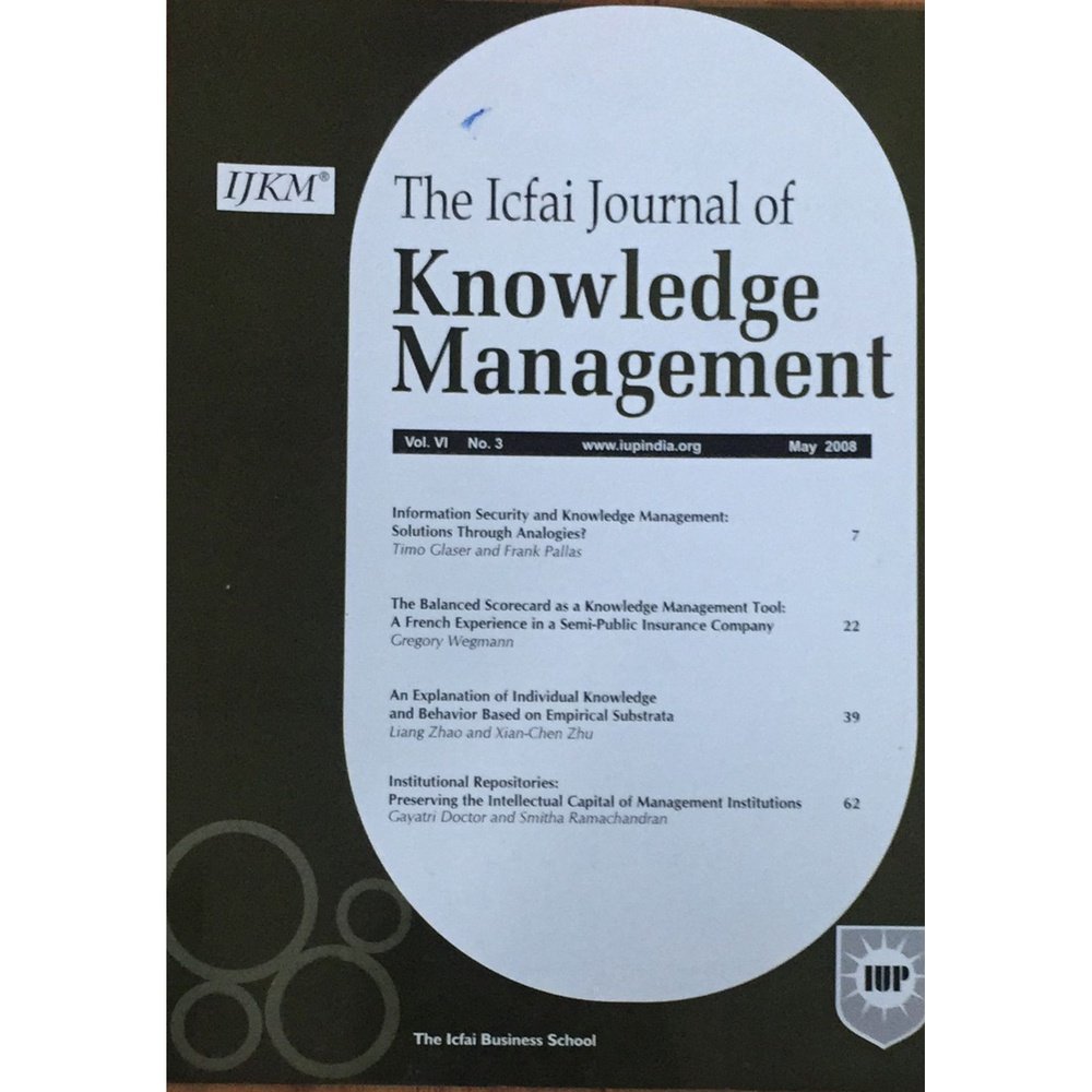 The Icfai Journal of knowledge Management (Vol.VI No.3) Inspire Bookspace Print Books inspire-bookspace.myshopify.com Half Price Books India