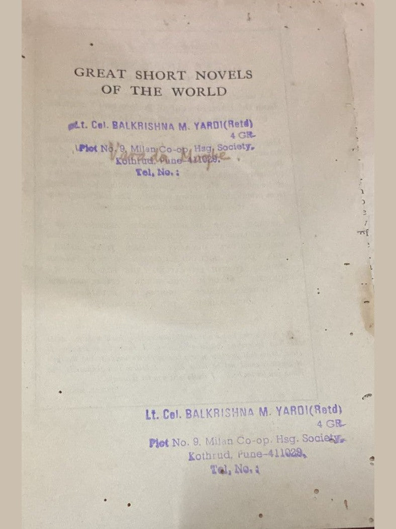 Great Short Novels of the World by Barrett Clark