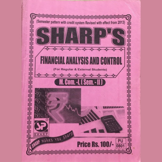 Sharp's  Financial Analysis And Control  M.Com I, Sem.II