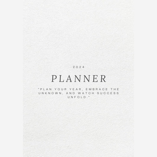 Essential Plans 2024: Your Minimalist Guide to a Productive Year (Digital & Printable)