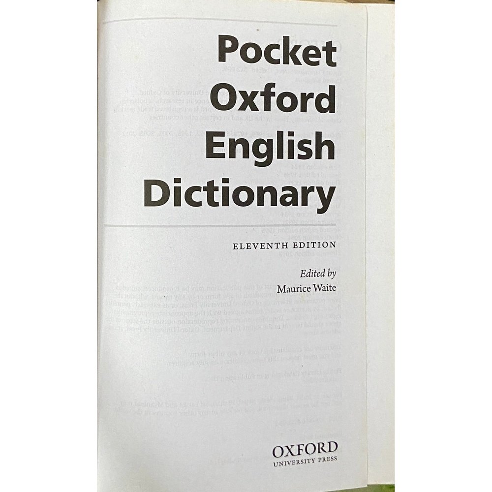Pocket Oxford English Dictionary
