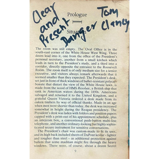 Clear and Present Danger by Tom Clancy (No Cover)