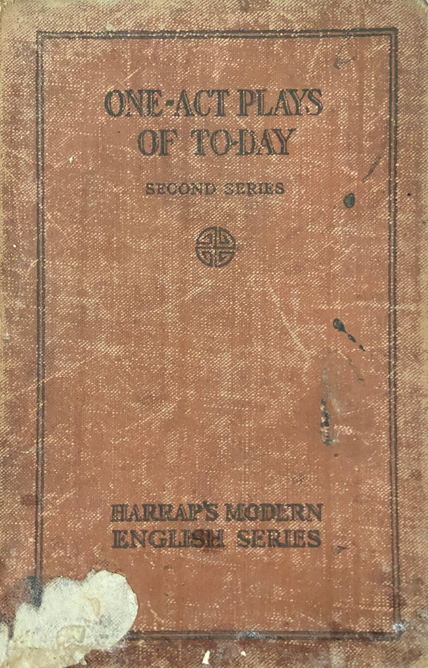 One - Act Plays By J W Marriott (Back Cover Missing)