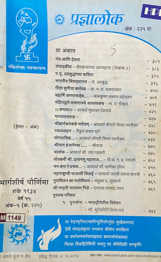 Pradnyalok - Ank 225