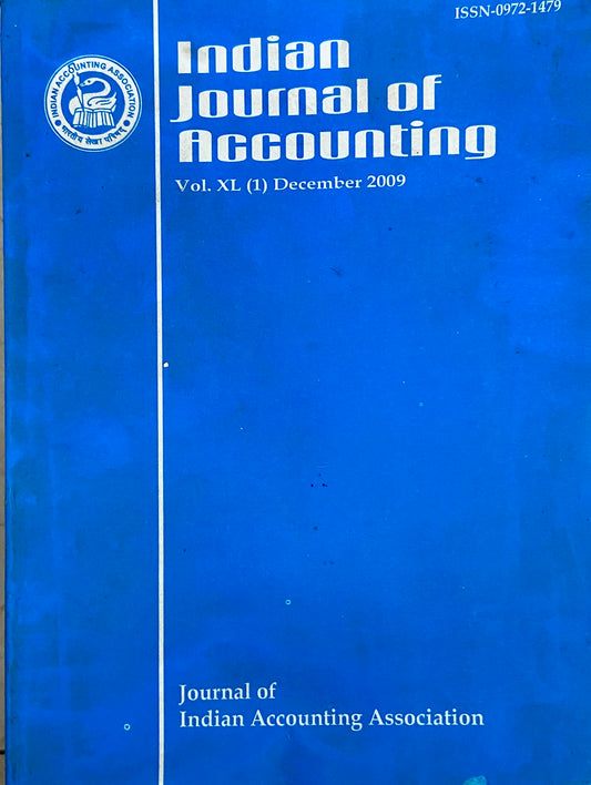 Indian Journal of Accounting Vol XL (1) Dec 2009 (D)