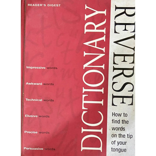 Reverse Dictionary - Readers Digest (D)