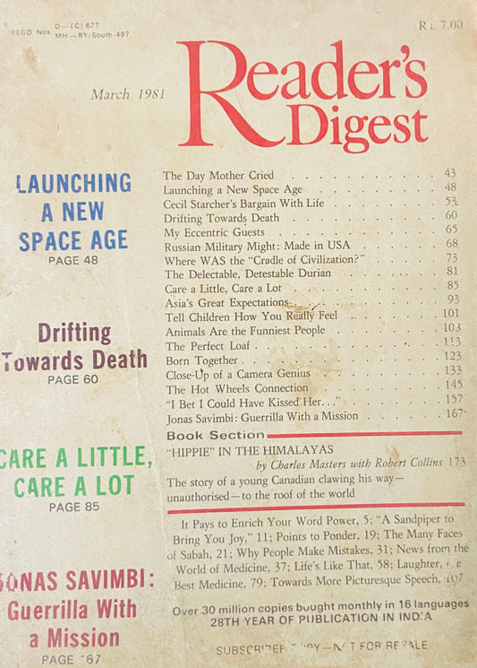 Reader's Digest March 1981