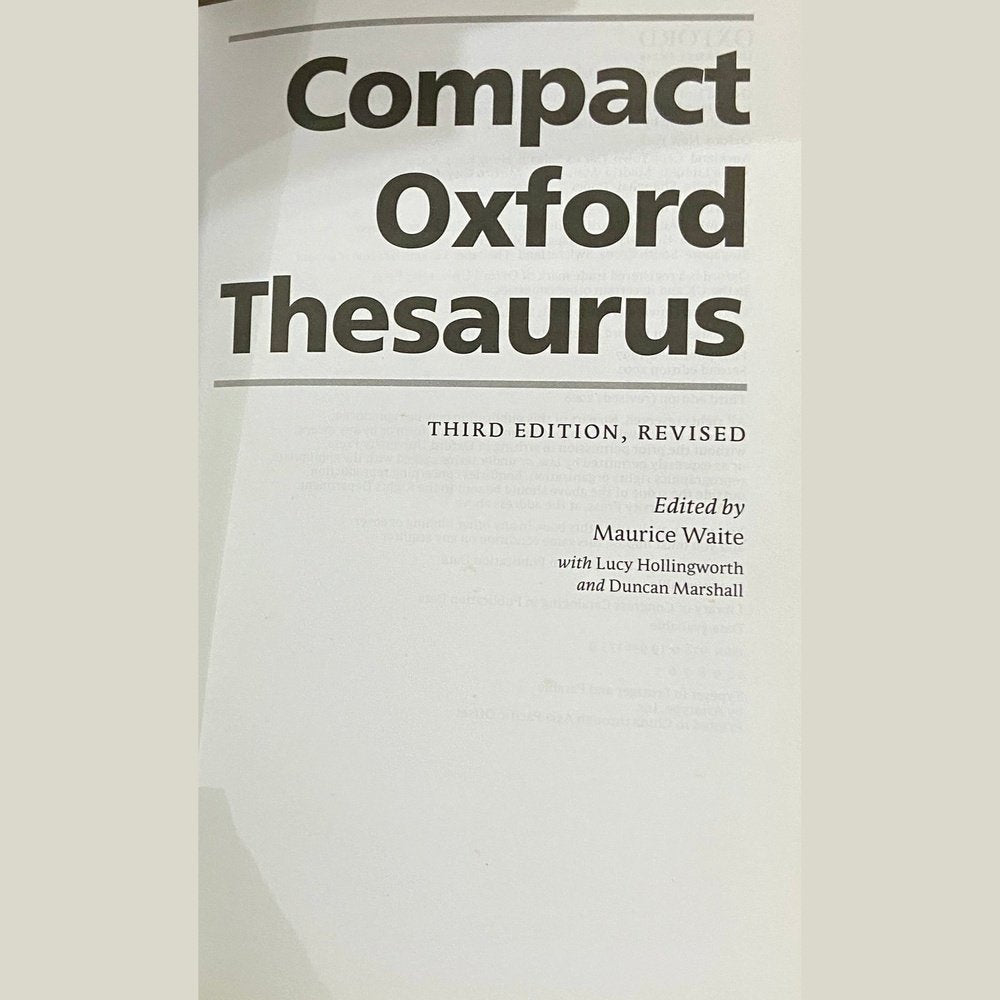 Compact Oxford Thesaurus