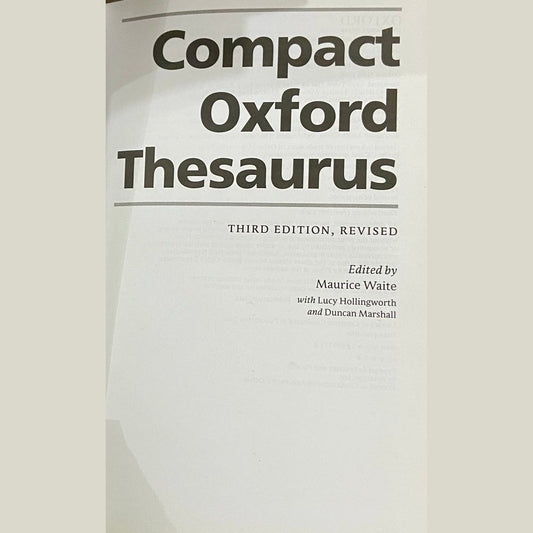Compact Oxford Thesaurus