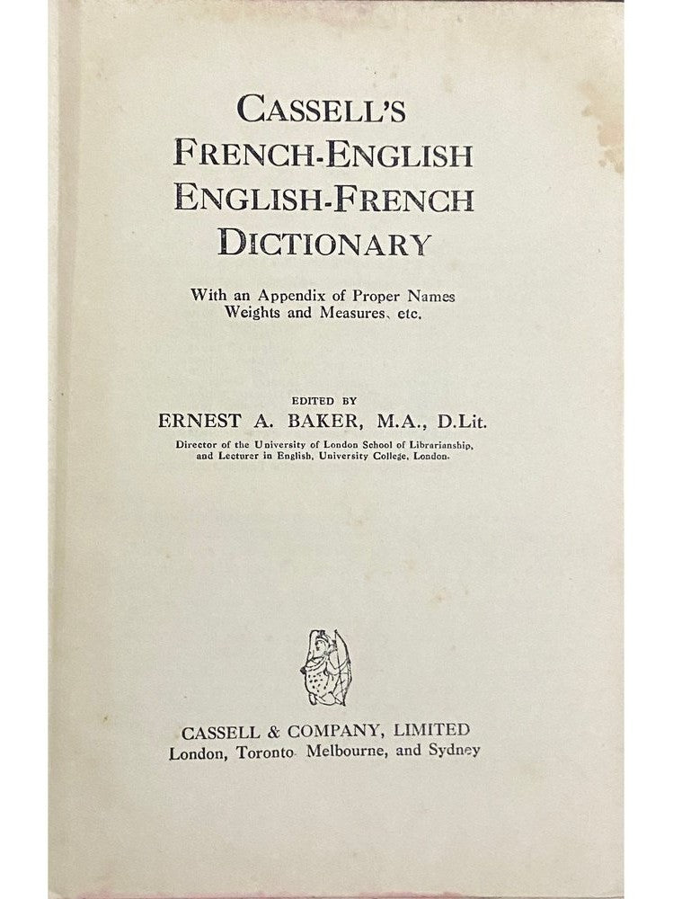 Cassells French English, English French Dictionary