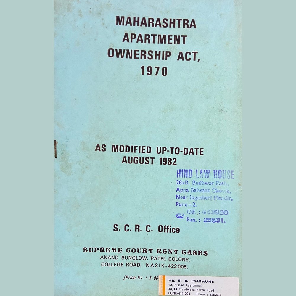 Maharashtra Apartment Ownership Act 1970