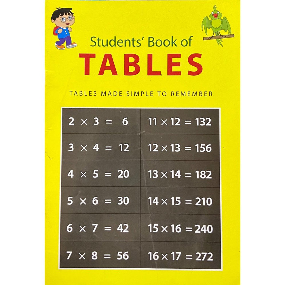 Student Guide To Table Students Book of Tables (D) – Inspire Bookspace