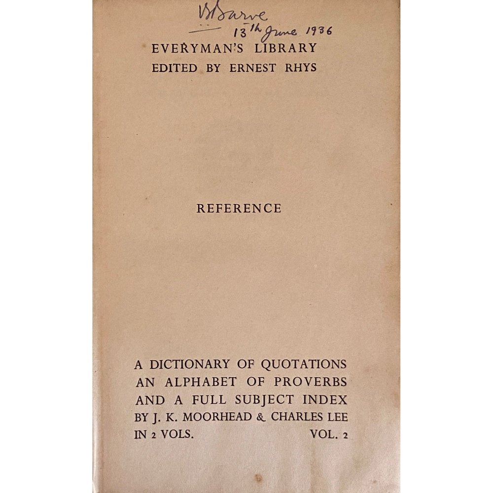 Dictionary of Quotations by Ernest Rhys (1932)