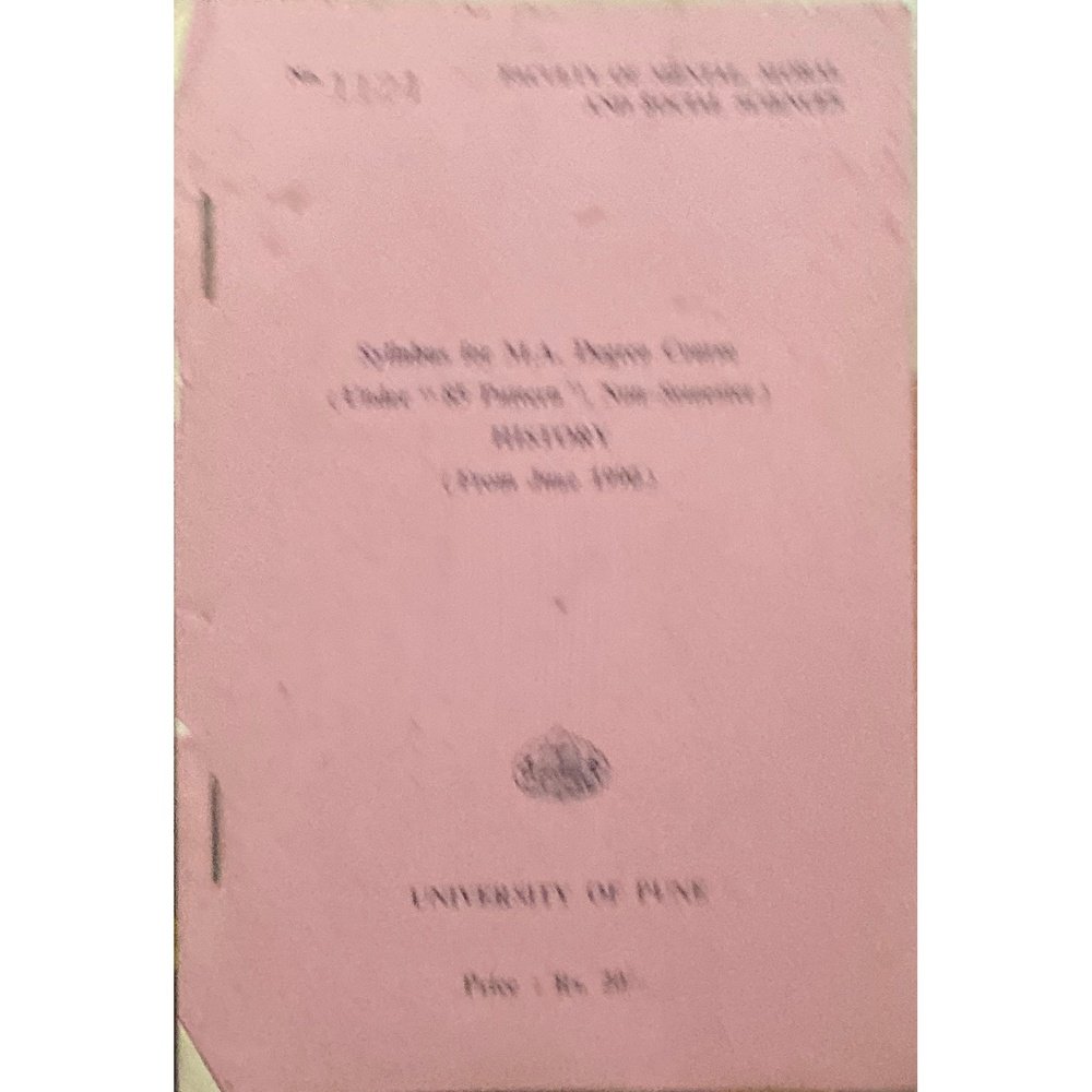 Syllabus for M A Degree - History