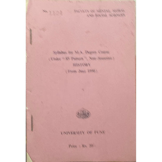 Syllabus for M A Degree - History