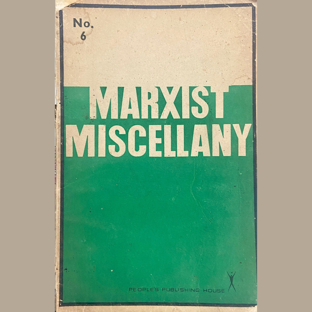 Marxist Miscellany Quarterly Journal No 6 1976 (M)