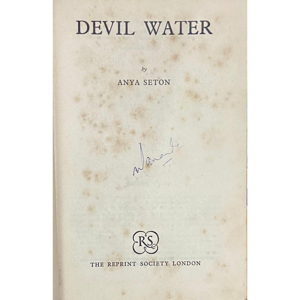 Devil Water by Anya Seton