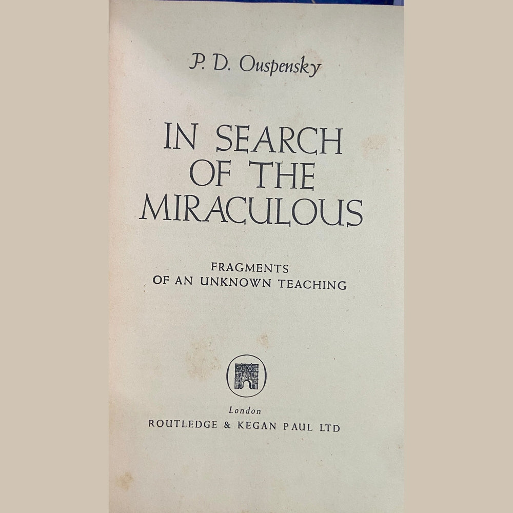 In Search of the Miraculous by P D Ouspensky (HC)