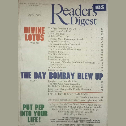 Reader's Digest April 1985