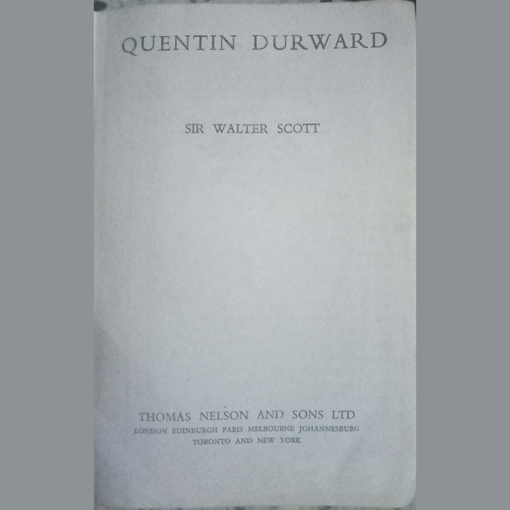 Quentin Durward by SIr Walter Scott
